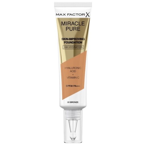 shop Max Factor Miracle Pure Skin-Improving Foundation 30 ml - 80 Bronze af Max Factor - online shopping tilbud rabat hos shoppetur.dk