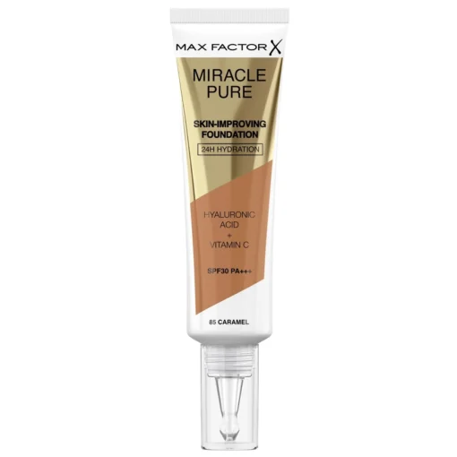 shop Max Factor Miracle Pure Skin-Improving Foundation 30 ml - 85 Caramel af Max Factor - online shopping tilbud rabat hos shoppetur.dk