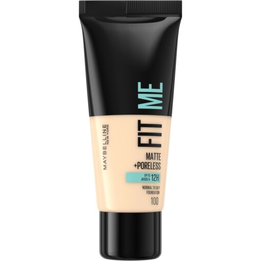 shop Maybelline Fit Me Matte + Poreless Foundation Normal To Oily 30 ml - 100 Warm Ivory af Maybelline - online shopping tilbud rabat hos shoppetur.dk