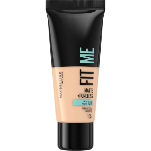 shop Maybelline Fit Me Matte + Poreless Foundation Normal To Oily 30 ml - 105 Natural Ivory af Maybelline - online shopping tilbud rabat hos shoppetur.dk