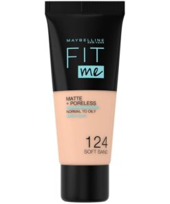 shop Maybelline Fit Me Matte + Poreless Foundation Normal To Oily 30 ml - 124 Soft Sand af Maybelline - online shopping tilbud rabat hos shoppetur.dk