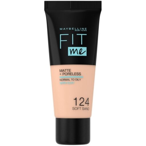 shop Maybelline Fit Me Matte + Poreless Foundation Normal To Oily 30 ml - 124 Soft Sand af Maybelline - online shopping tilbud rabat hos shoppetur.dk