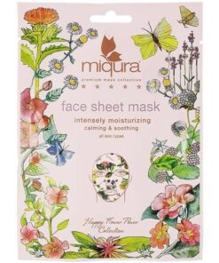 shop Miqura Flower Face Sheet Mask 1 Piece af Miqura - online shopping tilbud rabat hos shoppetur.dk