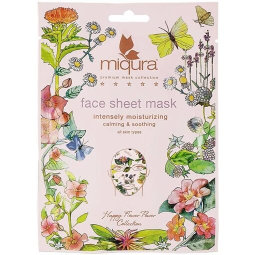 shop Miqura Flower Face Sheet Mask 1 Piece af Miqura - online shopping tilbud rabat hos shoppetur.dk