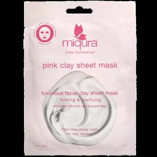 shop Miqura Pink Clay Sheet Mask 1 Pieces af Miqura - online shopping tilbud rabat hos shoppetur.dk