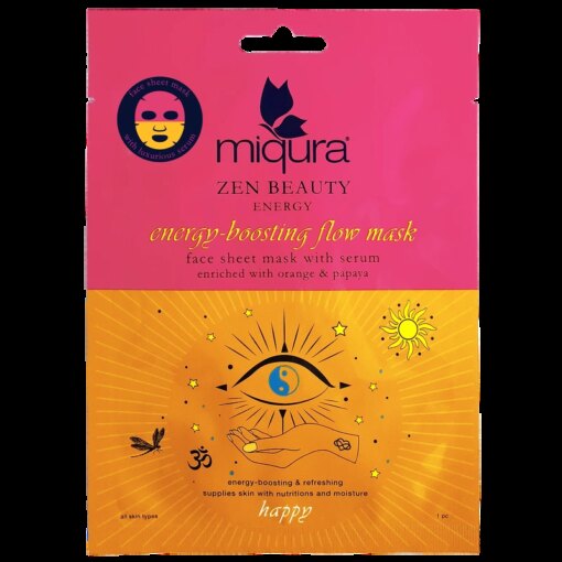 shop Miqura Zen Energy Face Sheet Mask 1 Pieces af Miqura - online shopping tilbud rabat hos shoppetur.dk