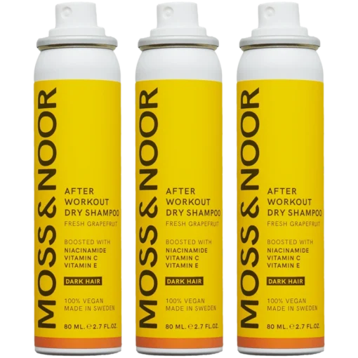 shop Moss & Noor After Workout Dry Shampoo Dark Hair Pocket Size 3 Pack af Moss & Noor - online shopping tilbud rabat hos shoppetur.dk