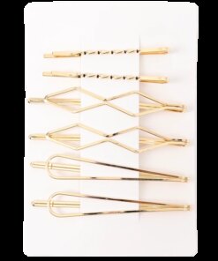 shop NICMA Styling Golden Hair Pins 6-pack - Geometric af NICMA Styling - online shopping tilbud rabat hos shoppetur.dk