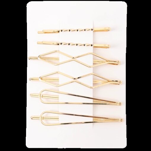 shop NICMA Styling Golden Hair Pins 6-pack - Geometric af NICMA Styling - online shopping tilbud rabat hos shoppetur.dk