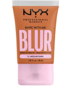 shop NYX Prof. Makeup Bare With Me Blur Tint Foundation 30 ml - 12 Medium Dark af NYX Professional Makeup - online shopping tilbud rabat hos shoppetur.dk