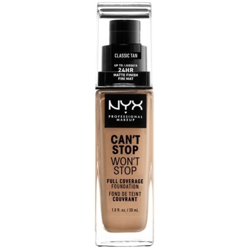 shop NYX Prof. Makeup Can't Stop Won't Stop Foundation 30 ml - Classic Tan (U) af NYX Professional Makeup - online shopping tilbud rabat hos shoppetur.dk