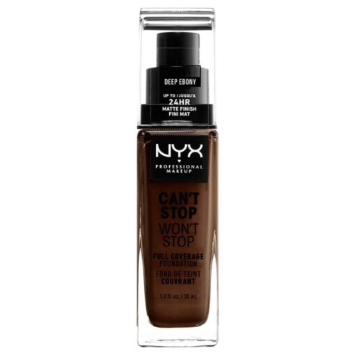 shop NYX Prof. Makeup Can't Stop Won't Stop Foundation 30 ml - Deep Ebony (U) af NYX Professional Makeup - online shopping tilbud rabat hos shoppetur.dk