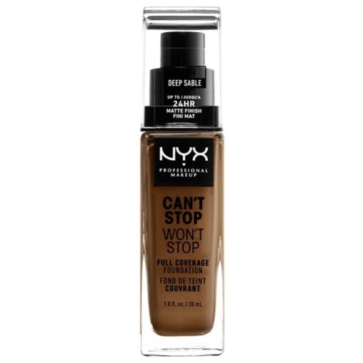 shop NYX Prof. Makeup Can't Stop Won't Stop Foundation 30 ml - Deep Sable (U) af NYX Professional Makeup - online shopping tilbud rabat hos shoppetur.dk