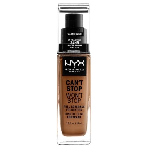 shop NYX Prof. Makeup Can't Stop Won't Stop Foundation 30 ml - Warm Caramel (U) af NYX Professional Makeup - online shopping tilbud rabat hos shoppetur.dk