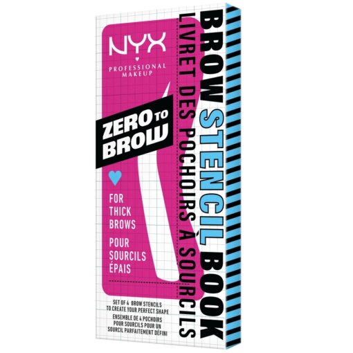 shop NYX Prof. Makeup Zero To Brow Stencils 4 Pieces - Thick Brows af NYX Professional Makeup - online shopping tilbud rabat hos shoppetur.dk