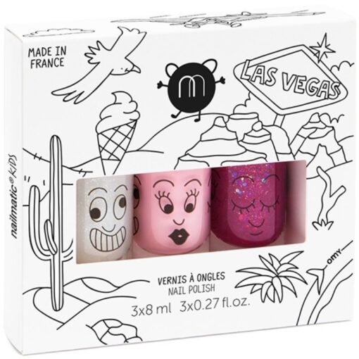 shop Nailmatic Kids Nail Polish Set 3x8 ml - Las Vegas af Nailmatic - online shopping tilbud rabat hos shoppetur.dk