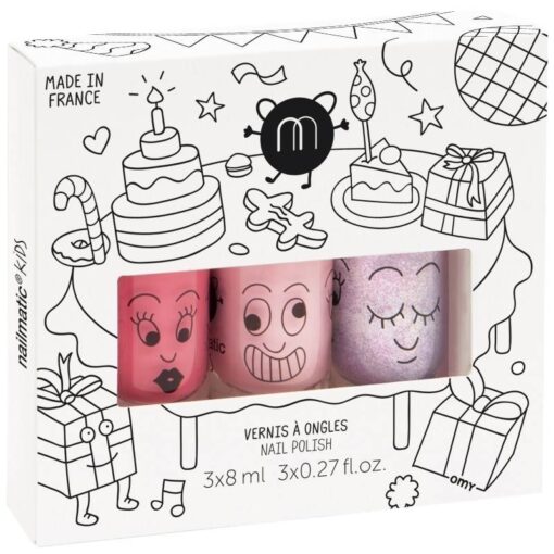 shop Nailmatic Kids Nail Polish Set 3x8 ml - Party af Nailmatic - online shopping tilbud rabat hos shoppetur.dk