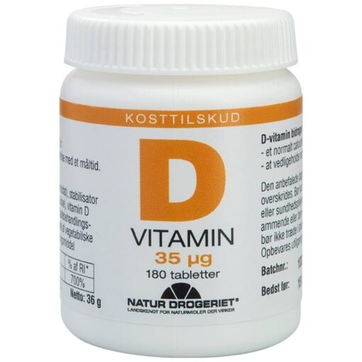 shop Natur Drogeriet D-Vitamin 35 ug 180 Pieces af Natur Drogeriet - online shopping tilbud rabat hos shoppetur.dk