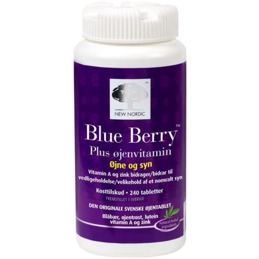 shop New Nordic Blue Berry Plus Øjenvitamin 240 Pieces af New Nordic - online shopping tilbud rabat hos shoppetur.dk