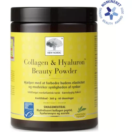 shop New Nordic Collagen & Hyaluron Beauty Powder 360 gr. af New Nordic - online shopping tilbud rabat hos shoppetur.dk