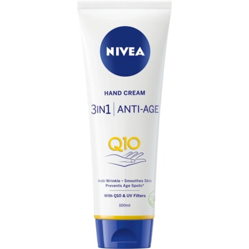 shop Nivea 3-In-1 Anti-Age Q10 Hand Cream 100 ml af Nivea - online shopping tilbud rabat hos shoppetur.dk