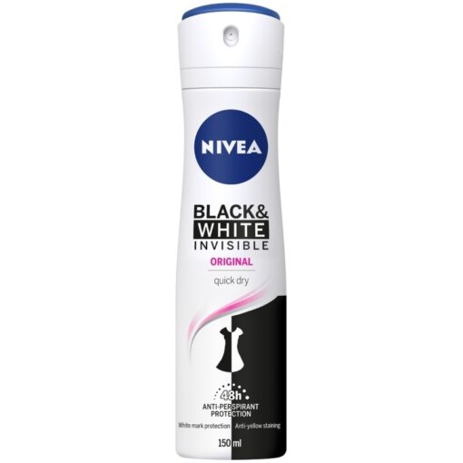 shop Nivea Black & White Invisible Original Spray 150 ml af Nivea - online shopping tilbud rabat hos shoppetur.dk