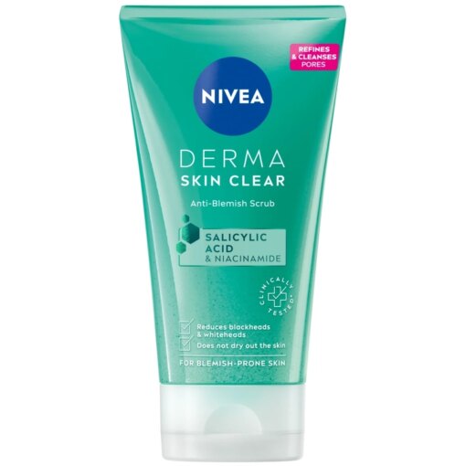 shop Nivea DERMA Skin Clear Anti-Blemish Scrub 150 ml af Nivea - online shopping tilbud rabat hos shoppetur.dk