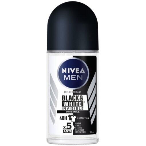 shop Nivea Men Black & White Invisible Roll-On 50 ml af Nivea - online shopping tilbud rabat hos shoppetur.dk