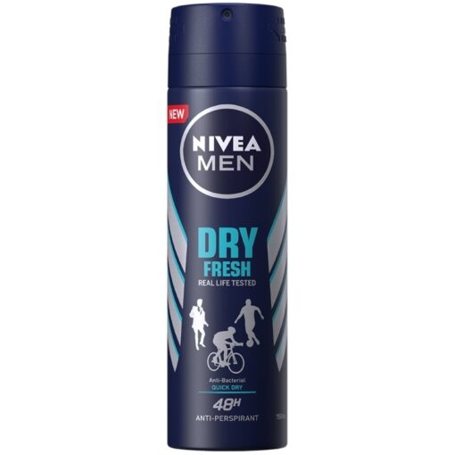 shop Nivea Men Dry Fresh Spray 150 ml af Nivea - online shopping tilbud rabat hos shoppetur.dk