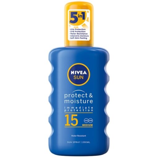 shop Nivea Sun Protect & Moisture Sun Spray SPF 15 - 200 ml af Nivea - online shopping tilbud rabat hos shoppetur.dk