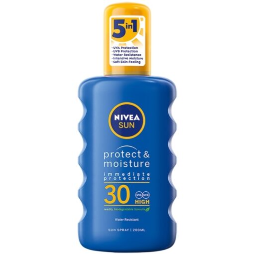 shop Nivea Sun Protect & Moisture Sun Spray SPF 30 - 200 ml af Nivea - online shopping tilbud rabat hos shoppetur.dk