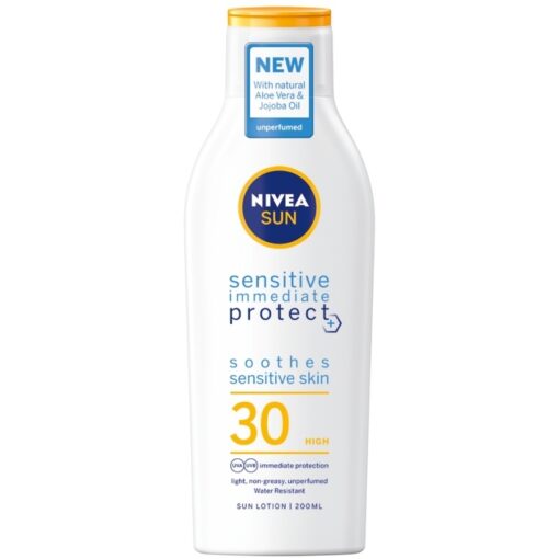 shop Nivea Sun Sensitive & Protect Sun Lotion SPF 30 - 200 ml af Nivea - online shopping tilbud rabat hos shoppetur.dk