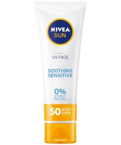 shop Nivea Sun Soothing Sensitive Face Cream SPF 50 - 50 ml af Nivea - online shopping tilbud rabat hos shoppetur.dk