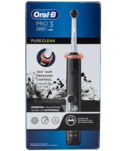 shop Oral-B Pro 3000 Pure Clean Black + Extra Refill af OralB - online shopping tilbud rabat hos shoppetur.dk