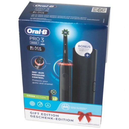 shop Oral-B Pro 3500 Black with Travel Case af OralB - online shopping tilbud rabat hos shoppetur.dk