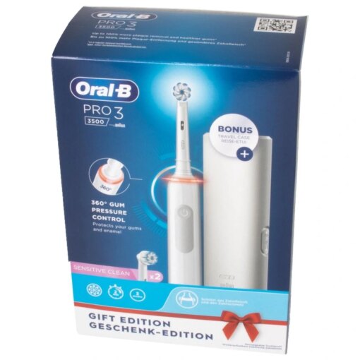 shop Oral-B Pro 3500 White with Travel Case af OralB - online shopping tilbud rabat hos shoppetur.dk