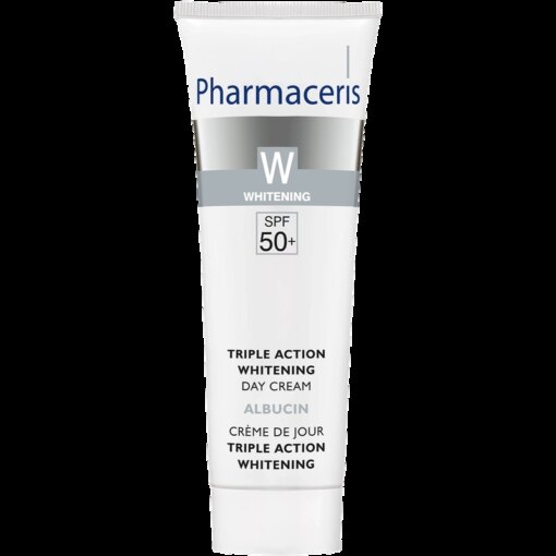 shop Pharmaceris W Albucin Triple Action Whitening Day Cream SPF 50+ - 30 ml af Pharmaceris - online shopping tilbud rabat hos shoppetur.dk