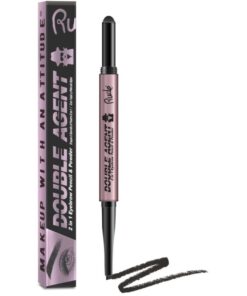 shop Rude Cosmetics Double Agent 2 in 1 Eyebrow Pencil & Powder - Black Brown af Rude Cosmetics - online shopping tilbud rabat hos shoppetur.dk