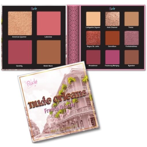 shop Rude Cosmetics Face & Eye palette - Nude Orleans af Rude Cosmetics - online shopping tilbud rabat hos shoppetur.dk