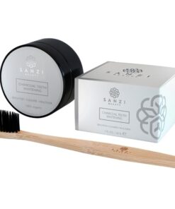 shop Sanzi Beauty Charcoal Teeth Whitening + Toothbrush af Sanzi Beauty - online shopping tilbud rabat hos shoppetur.dk