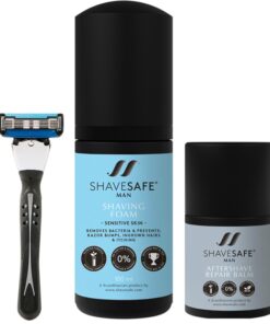 shop ShaveSafe Man Kit - Sensitive Skin af ShaveSafe - online shopping tilbud rabat hos shoppetur.dk