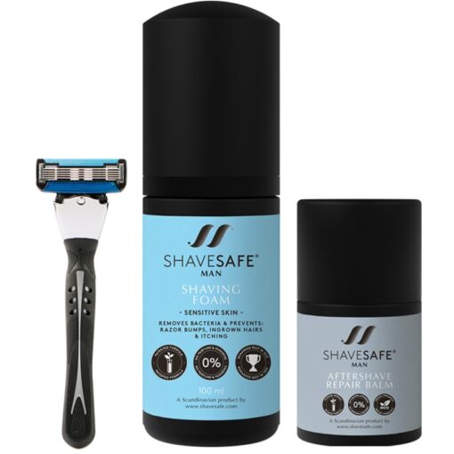 shop ShaveSafe Man Kit - Sensitive Skin af ShaveSafe - online shopping tilbud rabat hos shoppetur.dk