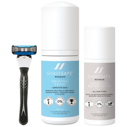 shop ShaveSafe Woman Kit - Sensitive Skin af ShaveSafe - online shopping tilbud rabat hos shoppetur.dk