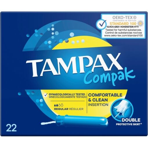 shop Tampax Compak Tampons 22 Pieces - Regular af Tampax - online shopping tilbud rabat hos shoppetur.dk