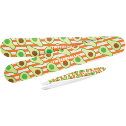 shop Tweezerman Avocado Duo Set Slant Tweezer & Nailfile af Tweezerman - online shopping tilbud rabat hos shoppetur.dk