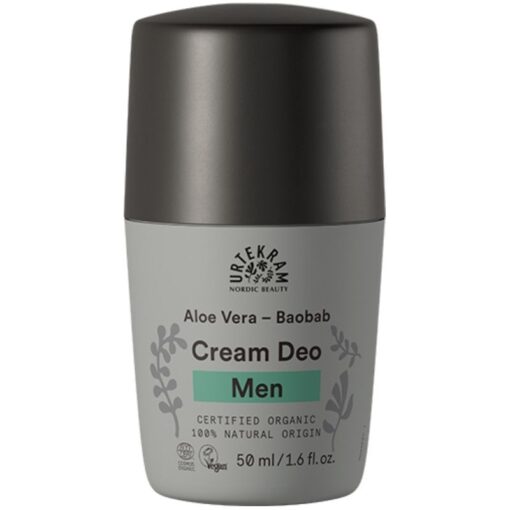 shop Urtekram Men Cream Deo Aloe Vera - Baobab 50 ml af Urtekram - online shopping tilbud rabat hos shoppetur.dk