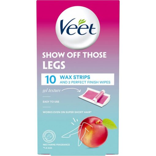 shop Veet Show Off Those Legs Wax Strips 10 Pieces af Veet - online shopping tilbud rabat hos shoppetur.dk