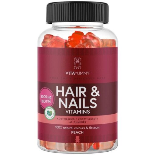 shop VitaYummy Hair & Nails Peach 60 Pieces af VitaYummy - online shopping tilbud rabat hos shoppetur.dk