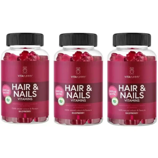 shop VitaYummy Hair & Nails Vitaminer 3 x 60 Pieces af VitaYummy - online shopping tilbud rabat hos shoppetur.dk