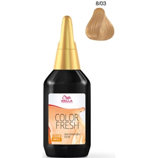 shop Wella Color Fresh - 8/03 Light Blonde Natural Gold af Wella - online shopping tilbud rabat hos shoppetur.dk